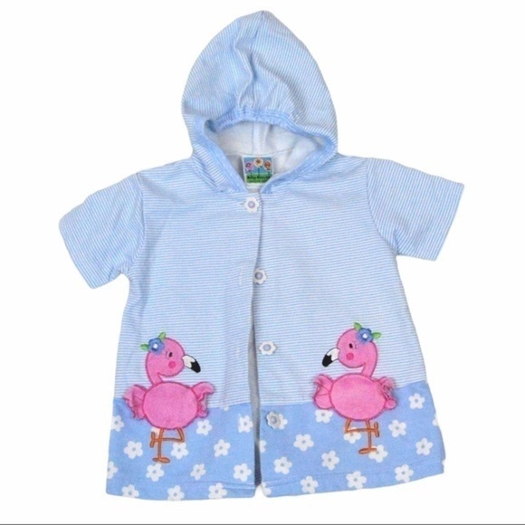 Baby Buns Cotton Beach Pool Swim Robe with Hood, 18 Months - Picture 1 of 5